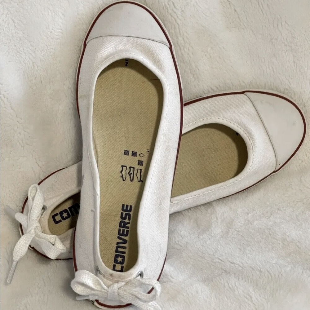 Converse Chuck Taylor All Star White Dainty Ballerina Slip On Sz 8 Retired
